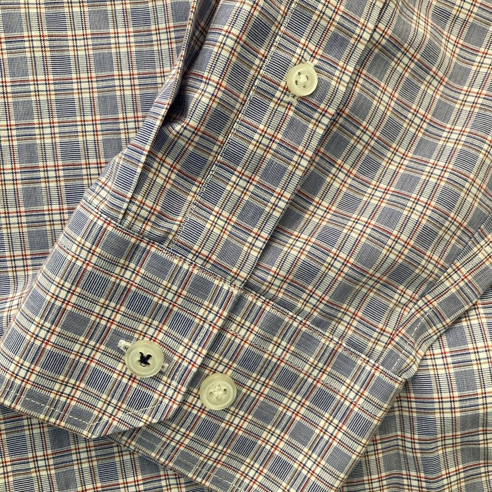 Banana Republic Men's L Camden Fit Non-Iron Button Up Plaid Long Sleeve Shirt - Picture 4 of 13